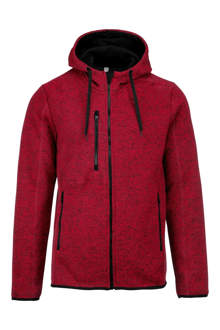 Herren-Hoodie aus Chiné Red Melange