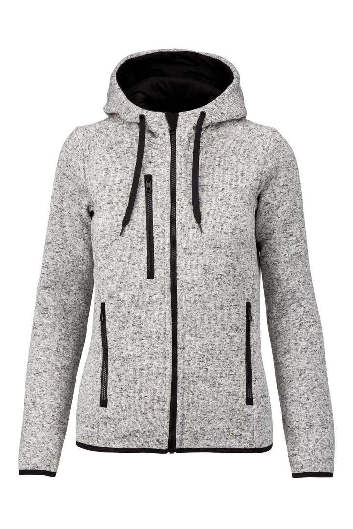 Damen-Hoodie aus Chiné Light grey melange