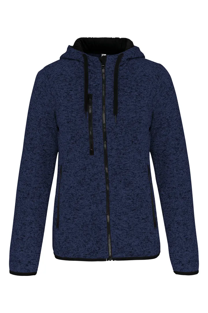 Damen-Hoodie aus Chiné Navy Melange