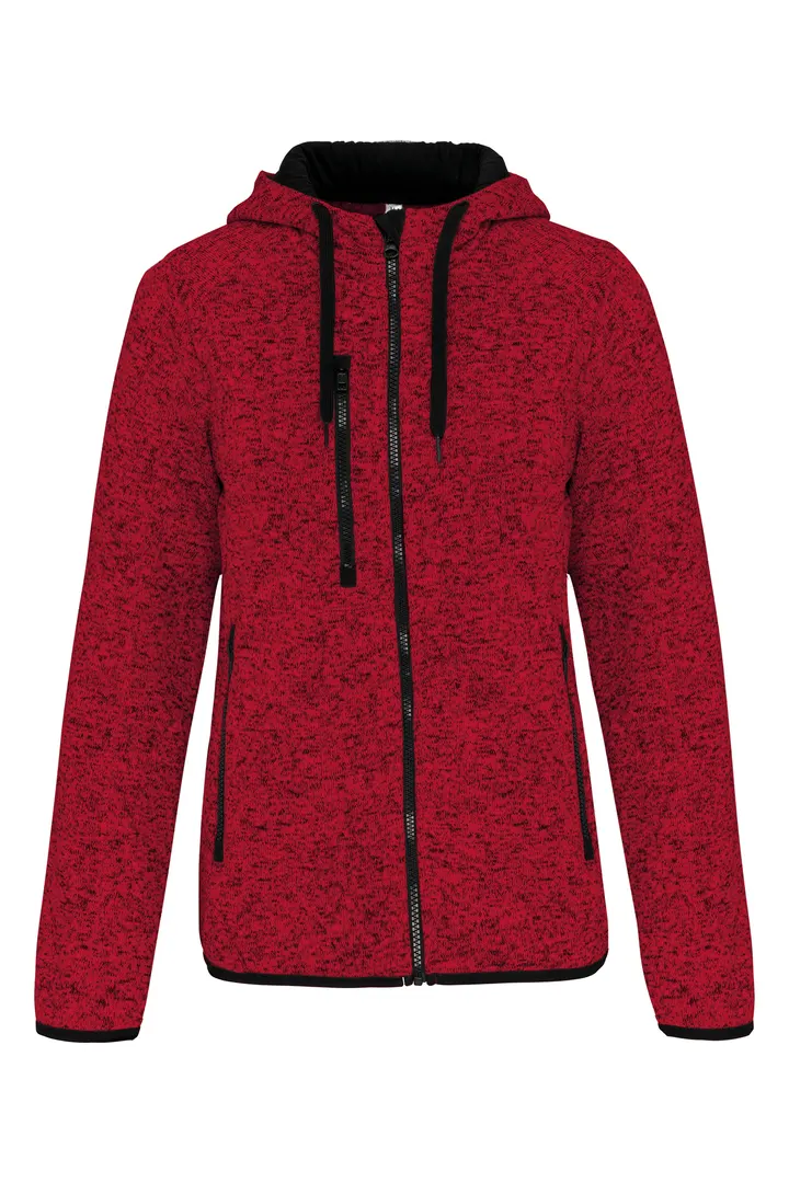 Damen-Hoodie aus Chiné Red Melange