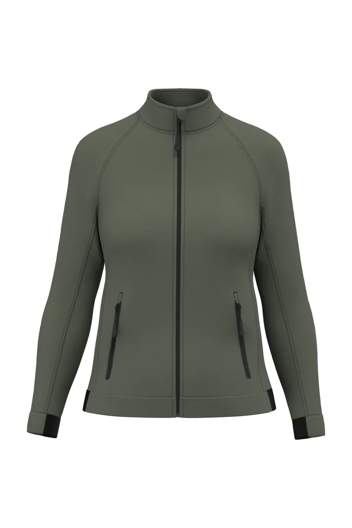 Damenjacke mit hochgeschlossenem Kragen Sporty Khaki