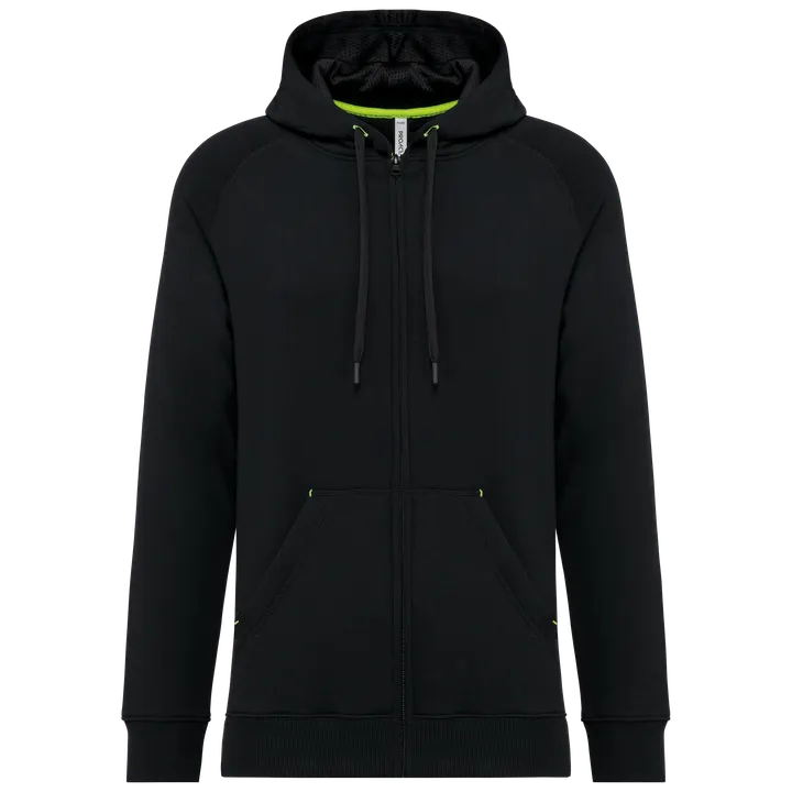 Veste zippée à capuche unisexe Black