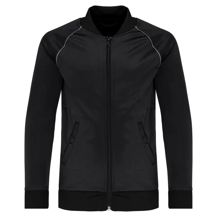 Veste de survêtement zippée avec liseré enfant Black