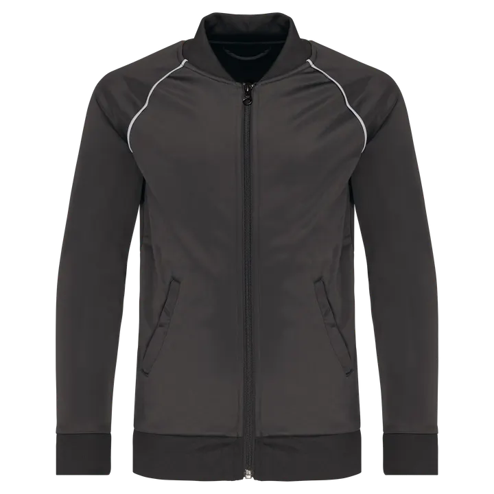 Veste de survêtement zippée avec liseré enfant Dark Grey