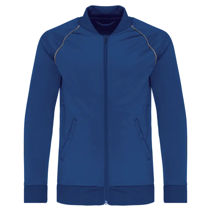 Veste de survêtement zippée avec liseré enfant Dark Royal Blue