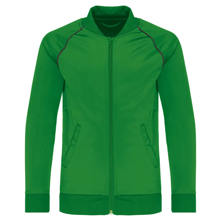 Veste de survêtement zippée avec liseré enfant Green