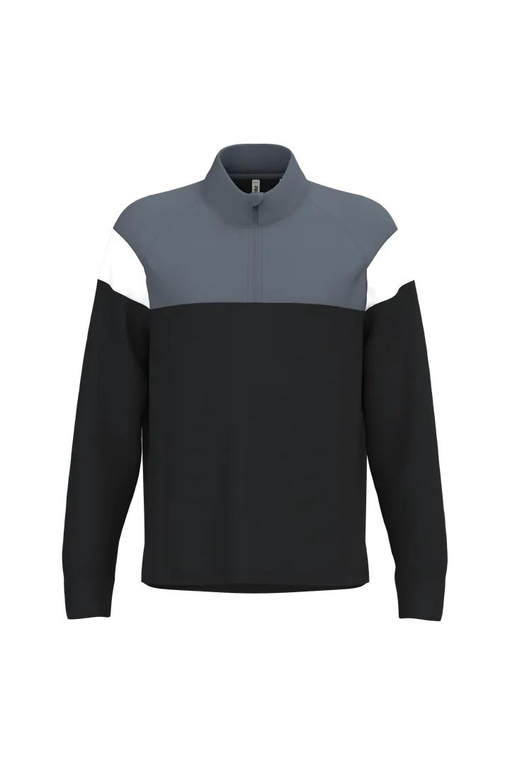 Sweat d'entrainement 1/4 zip unisexe Black / sporty grey