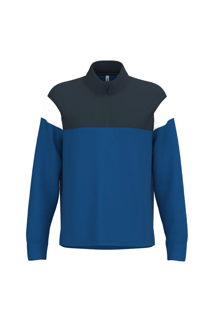 Sweat d'entrainement 1/4 zip unisexe Dark Royal Blue / Navy