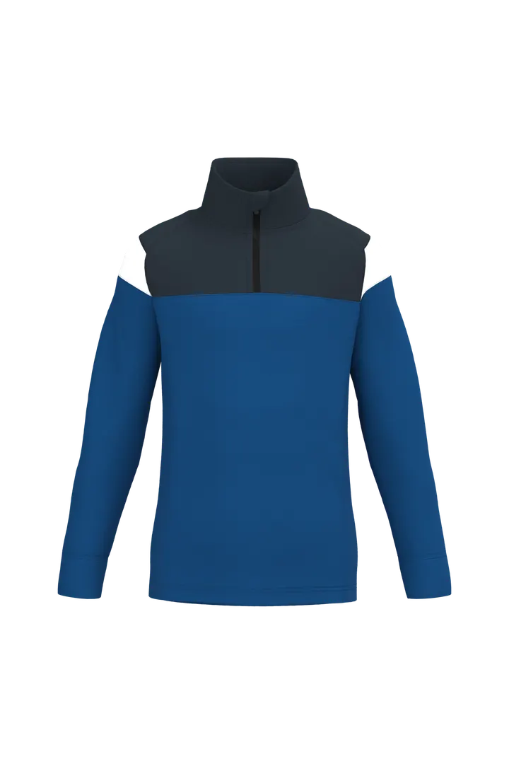 Kinder Trainings-Sweatshirt mit 1/4 Reißverschluss Dark Royal Blue / Navy