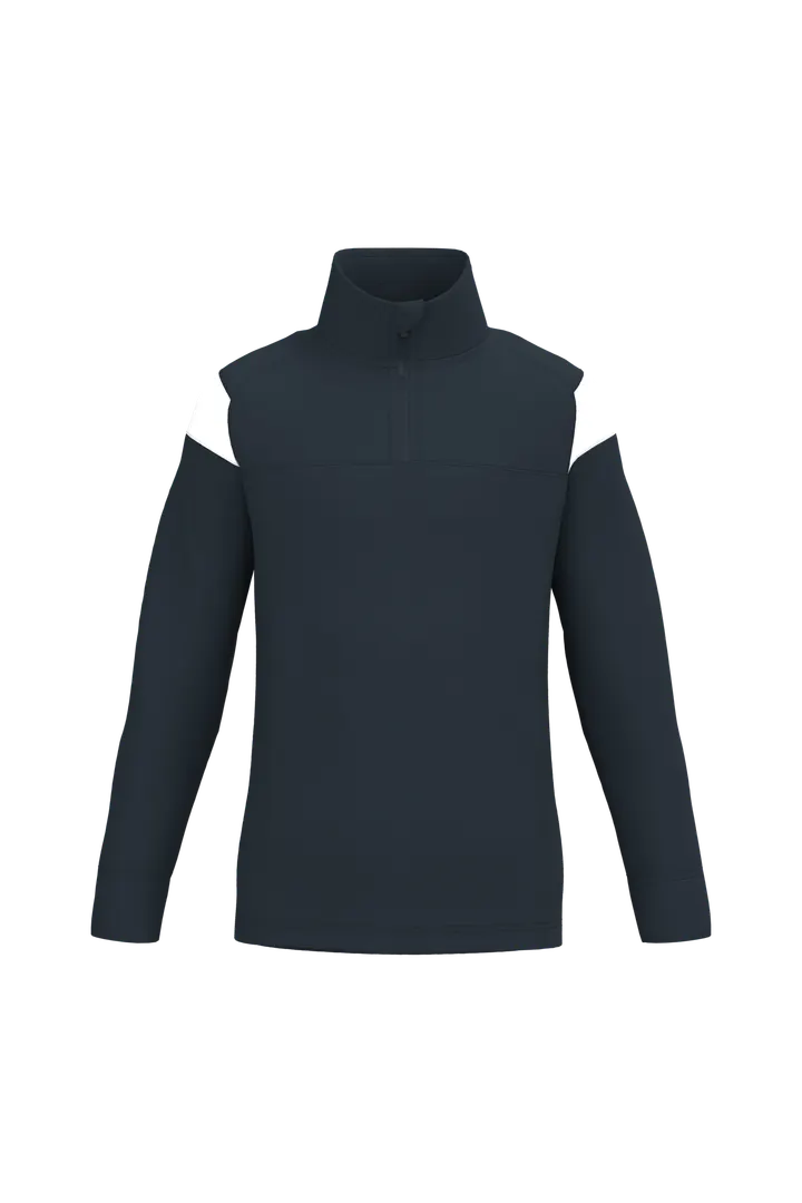 Kinder Trainings-Sweatshirt mit 1/4 Reißverschluss Navy