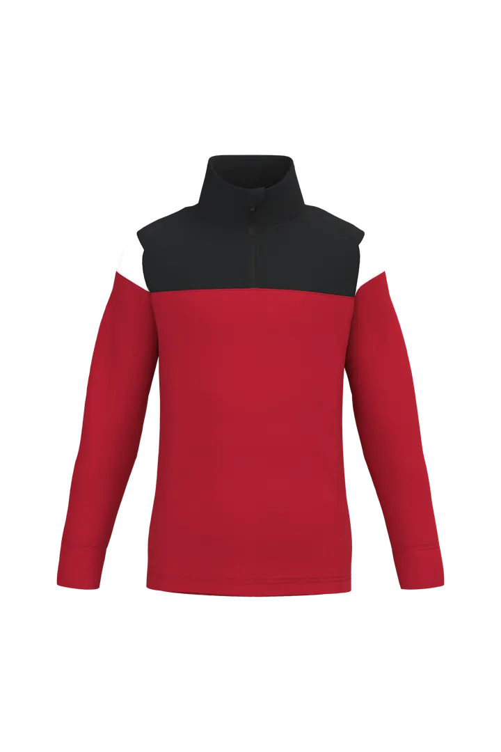 Kinder Trainings-Sweatshirt mit 1/4 Reißverschluss Sporty Red / Black