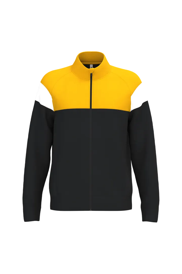 Unisex-Trainingsjacke mit Reißverschluss Black / Sporty Yellow