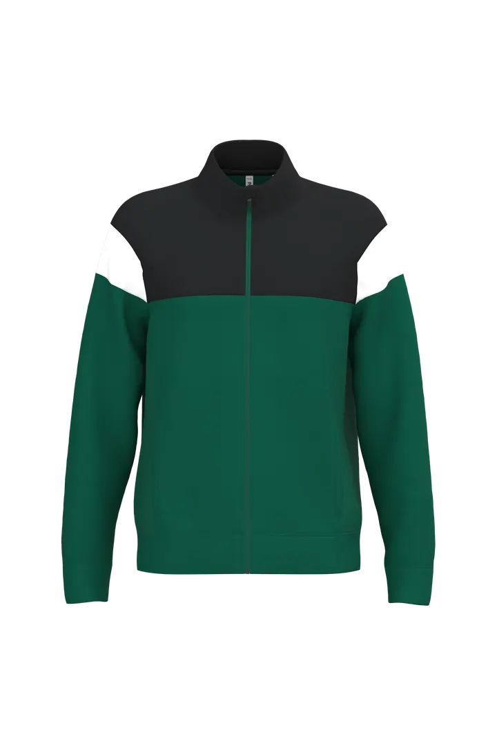 Unisex-Trainingsjacke mit Reißverschluss Dark Green / Black
