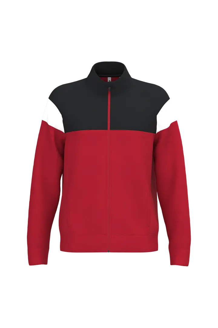 Unisex-Trainingsjacke mit Reißverschluss Sporty Red / Black