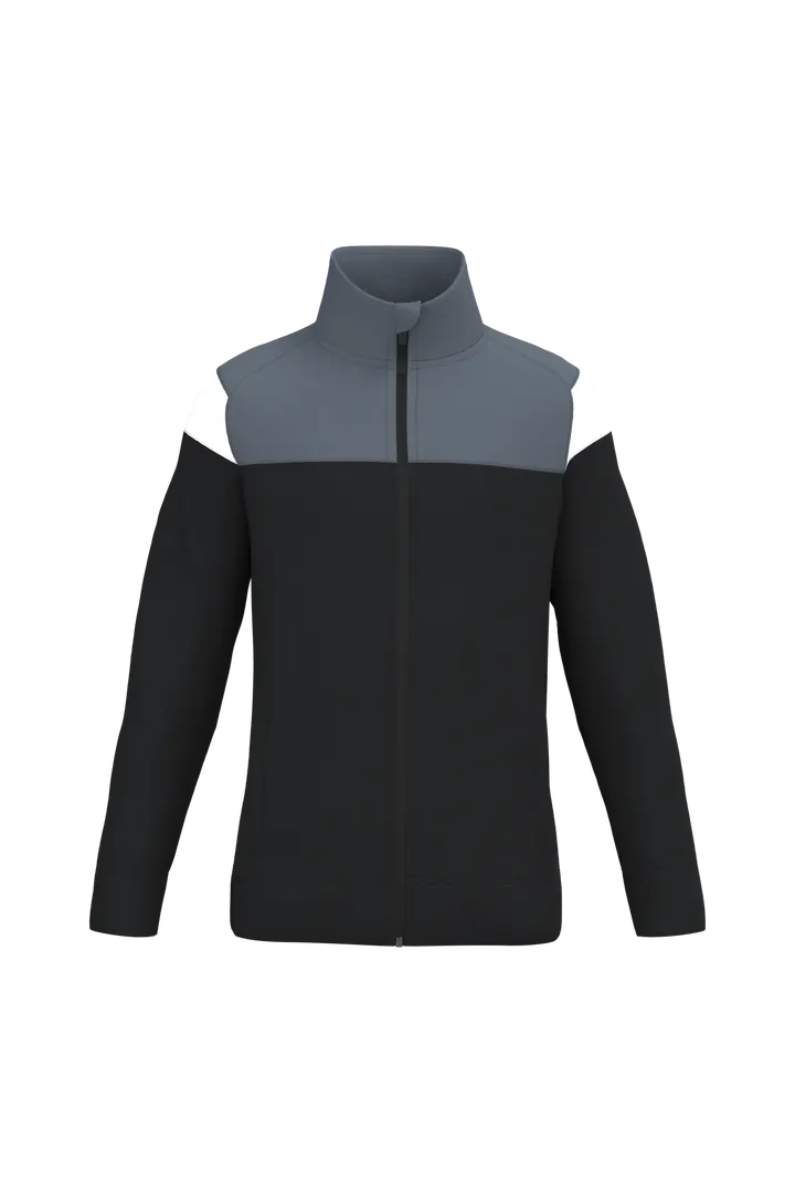 Kinder Trainingsjacke mit Reißverschluss Black / sporty grey