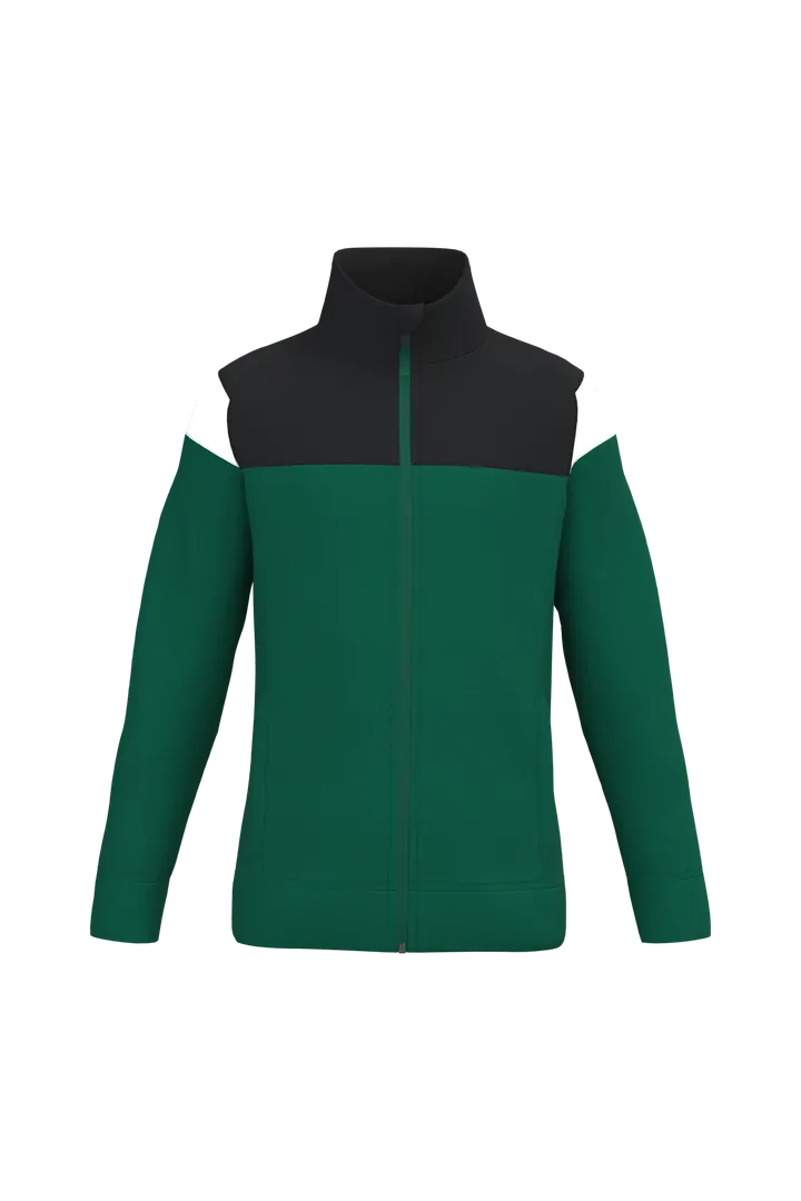 Kinder Trainingsjacke mit Reißverschluss Dark Green / Black