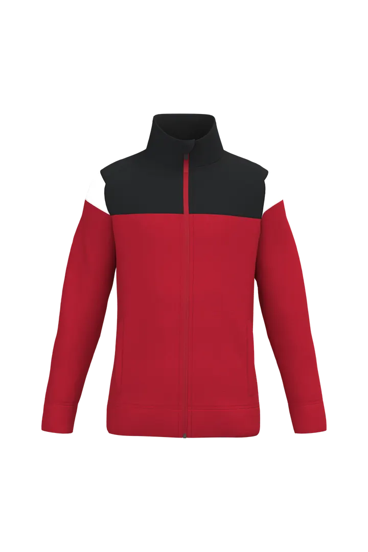 Kinder Trainingsjacke mit Reißverschluss Sporty Red / Black
