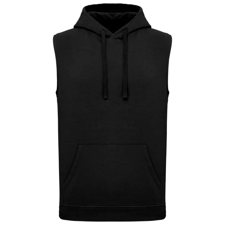 Unisex-Kapuzenpullover ohne Ärmel Black