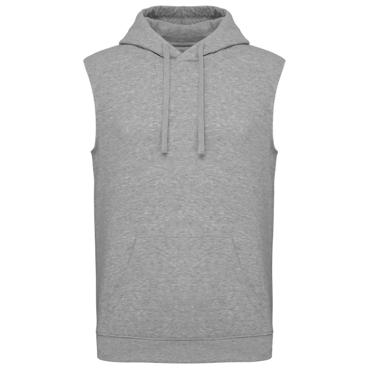 Unisex-Kapuzenpullover ohne Ärmel Oxford Grey