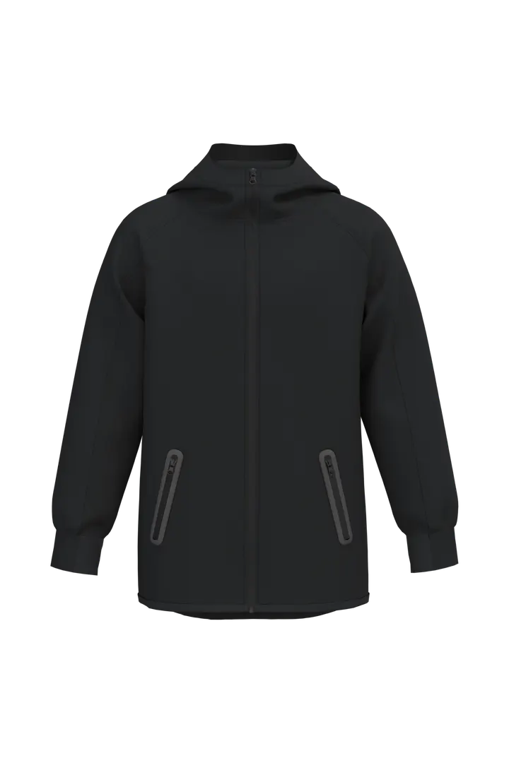 Kinder Performance-Kapuzenjacke Black