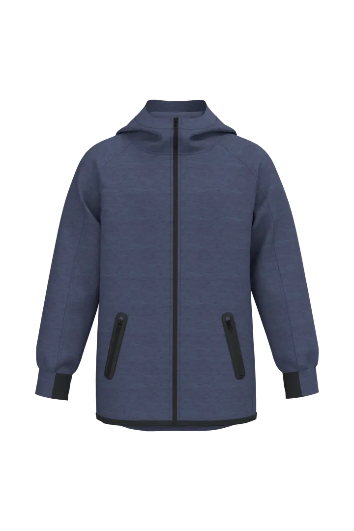 Kinder Performance-Kapuzenjacke French Navy Heather