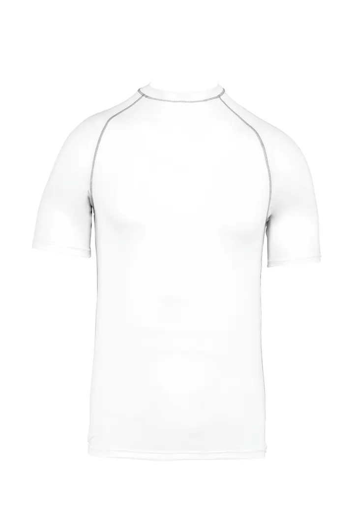 Unisex-Funktionsshirt Kurzarm und UV-Schutz White