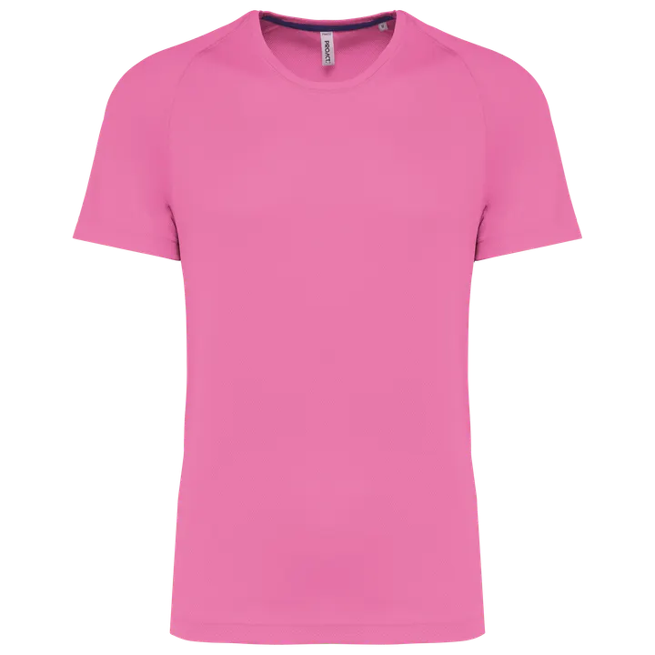 Herren-Sportshirt aus Recyclingmaterial mit Rundhalsausschnitt Deep Pink