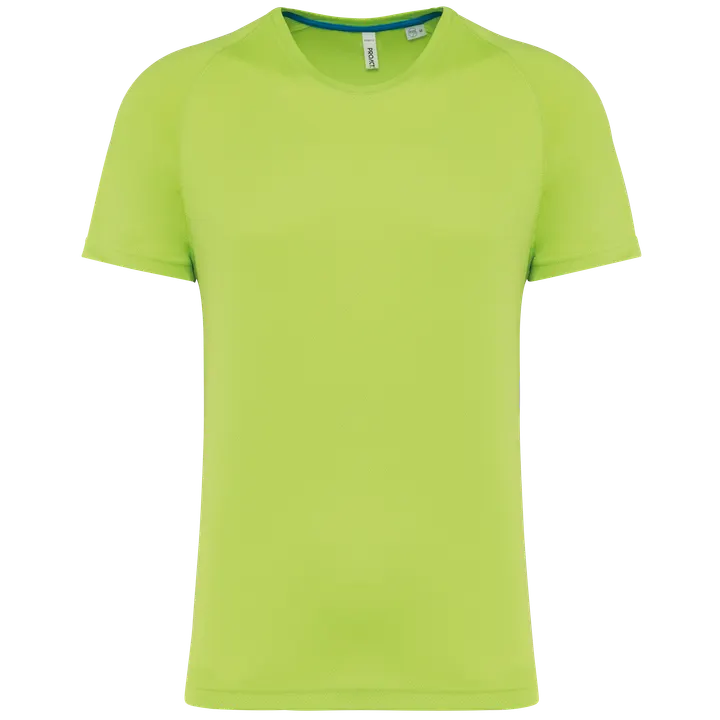 Herren-Sportshirt aus Recyclingmaterial mit Rundhalsausschnitt Lime