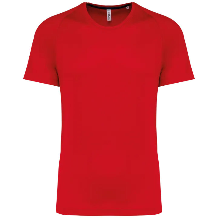 Herren-Sportshirt aus Recyclingmaterial mit Rundhalsausschnitt Red