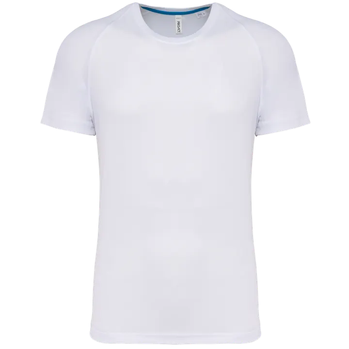 Herren-Sportshirt aus Recyclingmaterial mit Rundhalsausschnitt White