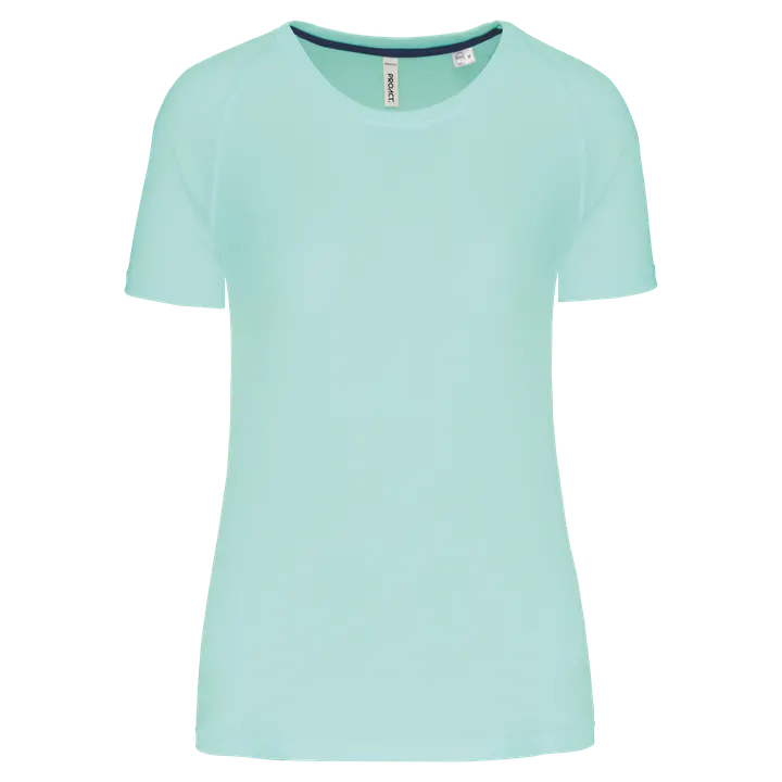 Damen-Sportshirt aus Recyclingmaterial mit Rundhalsausschnitt Ice Mint