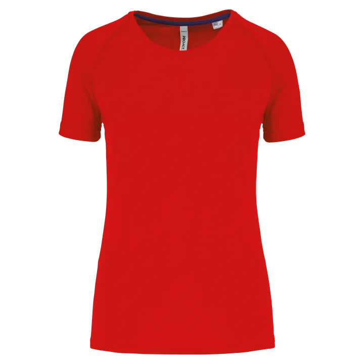 Damen-Sportshirt aus Recyclingmaterial mit Rundhalsausschnitt Red