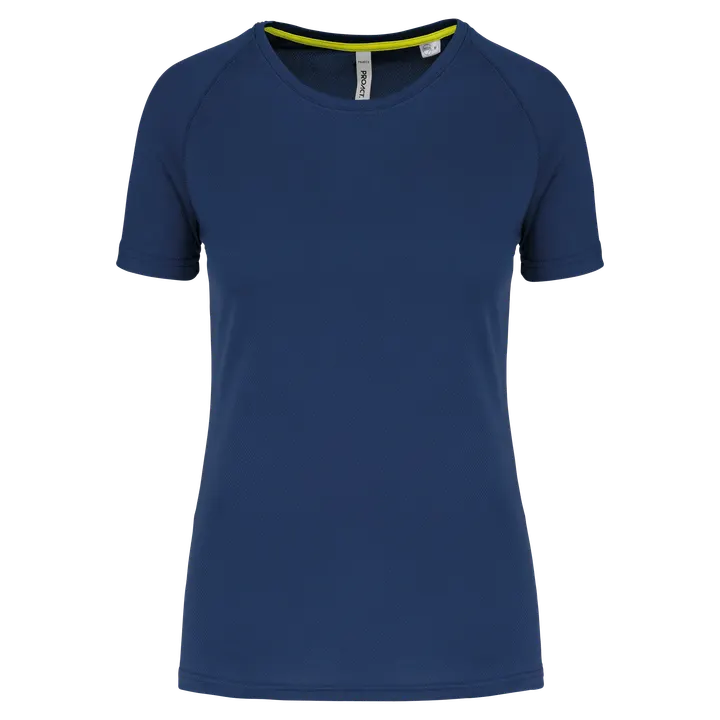 Damen-Sportshirt aus Recyclingmaterial mit Rundhalsausschnitt Sporty Navy