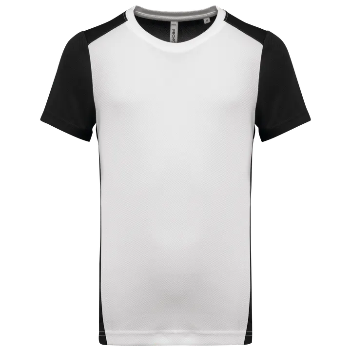 T-shirt de sport écoresponsable bicolore homme White / Black