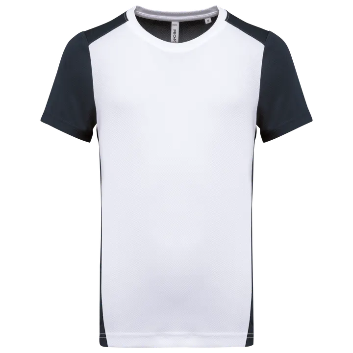 T-shirt de sport écoresponsable bicolore homme White / Navy