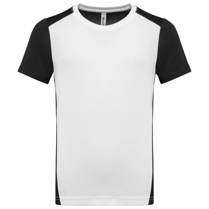 T-shirt de sport écoresponsable bicolore enfant White / Black
