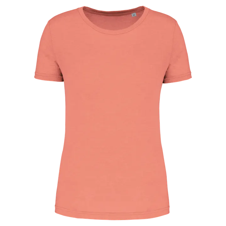Damen-Triblend-Sportshirt mit Rundhalsausschnitt Coral