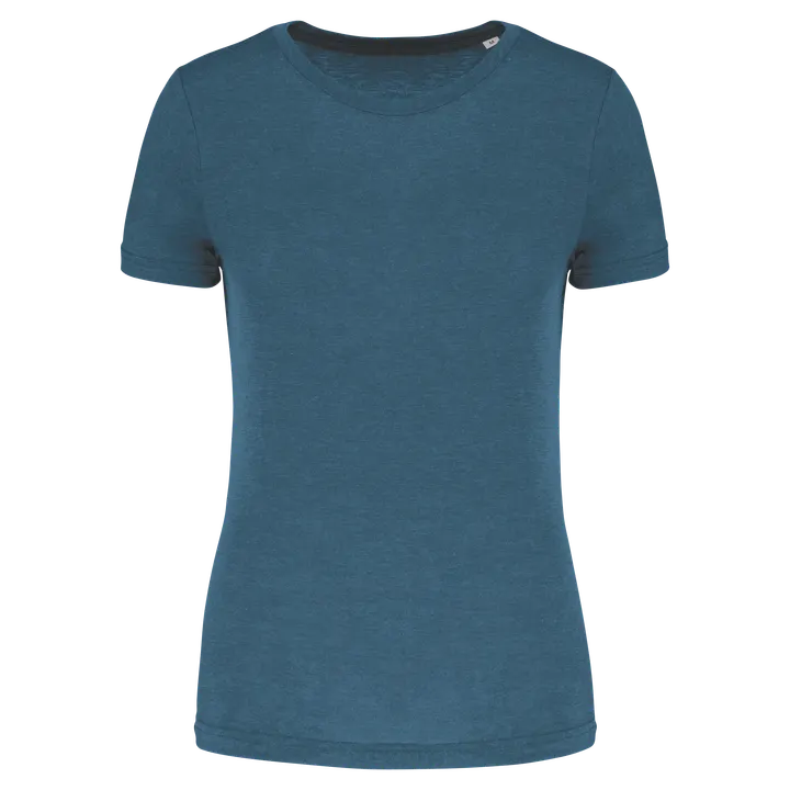 Damen-Triblend-Sportshirt mit Rundhalsausschnitt Duck Blue Heather