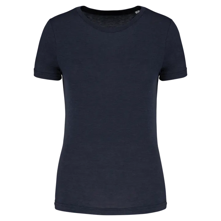 Damen-Triblend-Sportshirt mit Rundhalsausschnitt French Navy Heather