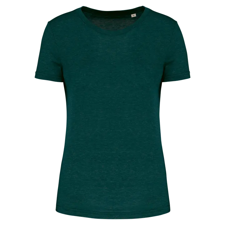 Damen-Triblend-Sportshirt mit Rundhalsausschnitt Mineral Green