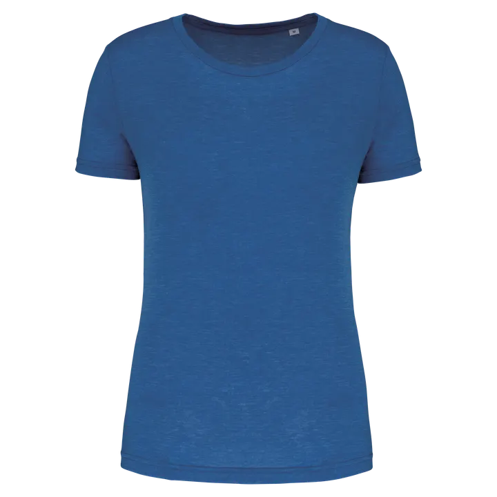 Damen-Triblend-Sportshirt mit Rundhalsausschnitt Sporty Royal Blue Heather