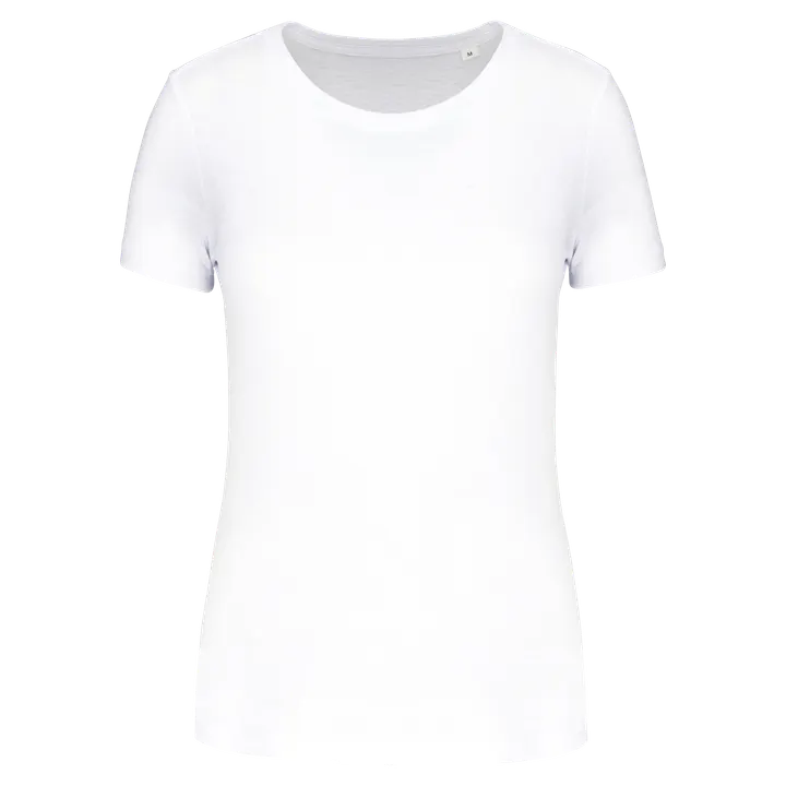 Damen-Triblend-Sportshirt mit Rundhalsausschnitt White