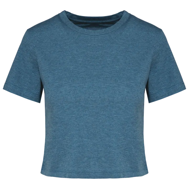 Triblend-Crop Top für Damen Duck Blue Heather