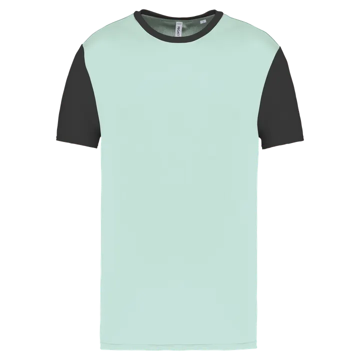 Unisex-Multisport-Kurzarmtrikot zweifarbig Ice Mint / Dark Grey