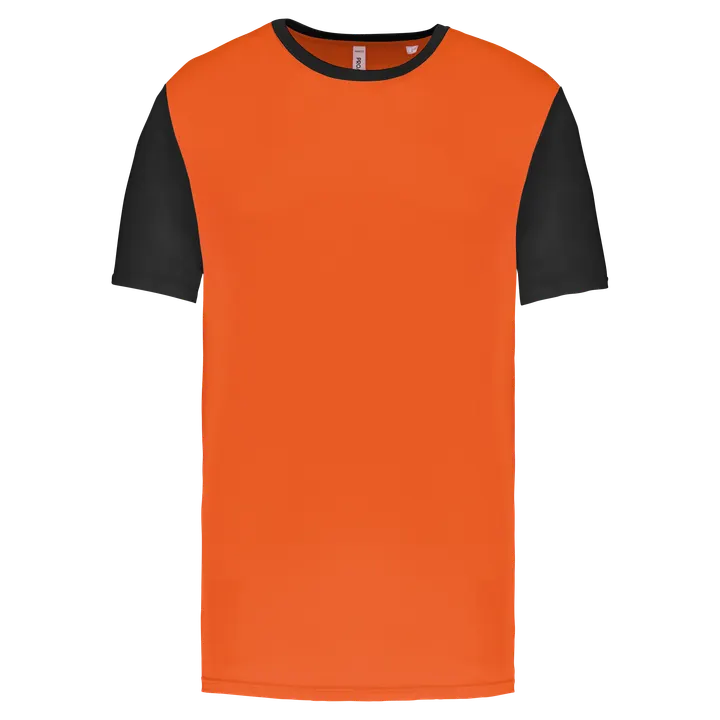 Unisex-Multisport-Kurzarmtrikot zweifarbig Orange / Black