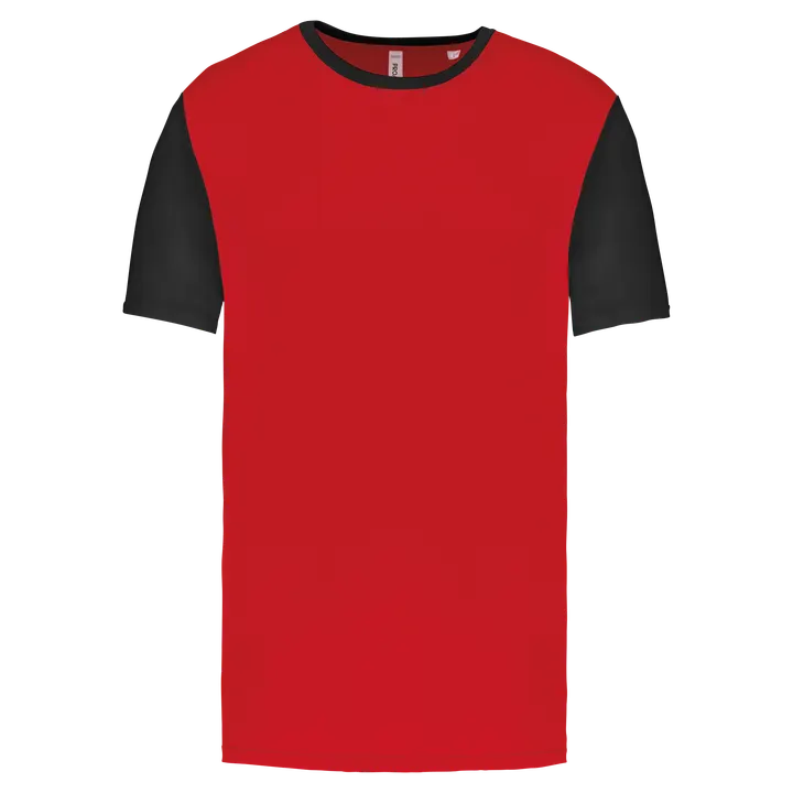 Unisex-Multisport-Kurzarmtrikot zweifarbig Sporty Red / Black