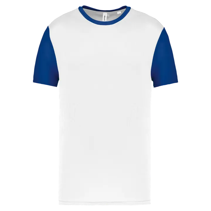Unisex-Multisport-Kurzarmtrikot zweifarbig White / Dark Royal Blue