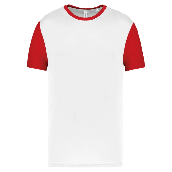 Unisex-Multisport-Kurzarmtrikot zweifarbig White / Sporty Red