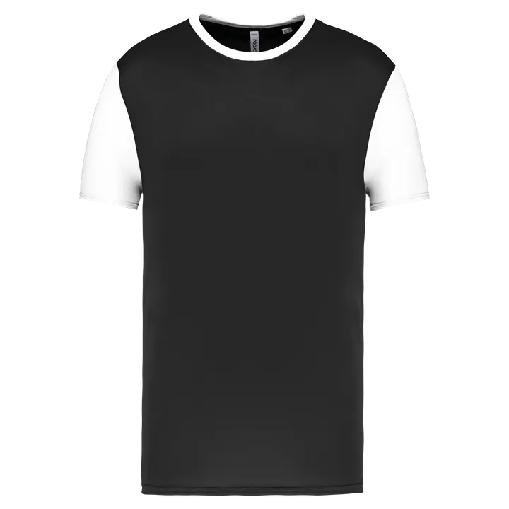 Kinder-Multisport-Kurzarmtrikot zweifarbig Black / White