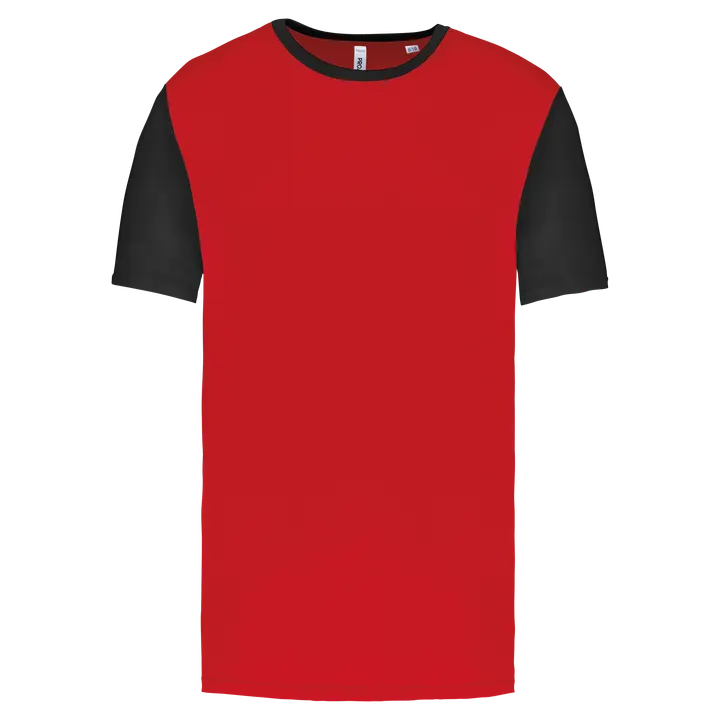 Kinder-Multisport-Kurzarmtrikot zweifarbig Sporty Red / Black